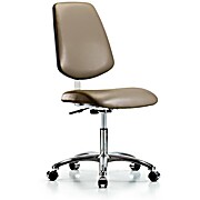 Class 10 Clean Room Vinyl Chair Chrome - Taupe Supernova Vinyl