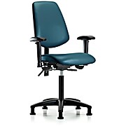 Vinyl Chair - Medium Bench Height with Marine Blue Supernova Vinyl