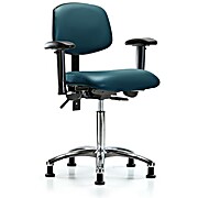 Vinyl Chair Chrome - Marine Blue Supernova Vinyl