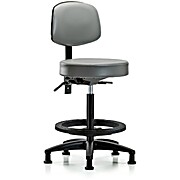Vinyl Stool with Back - High Bench Height Sterling Supernova Vinyl