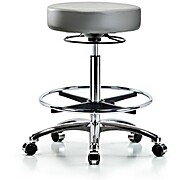Vinyl Stool without Back Chrome - Sterling Supernova Vinyl