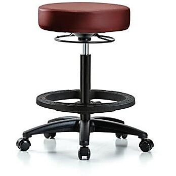 Vinyl Stool without Back - High Bench Height Taupe Supernova Vinyl