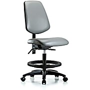 Vinyl Chair - Medium Bench Height with Medium Back, Sterling Supernova Vinyl