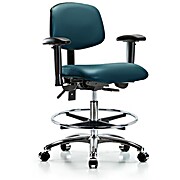 Vinyl Chair Chrome - Marine Blue Supernova Vinyl