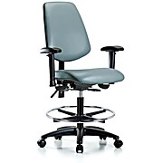 Vinyl Chair - Medium Bench Height with Medium Back, Storm Supernova Vinyl