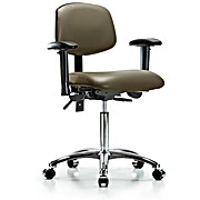 Vinyl Chair Chrome - Taupe Supernova Vinyl