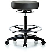 Vinyl Stool without Back - Carbon Supernova Vinyl