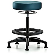 Vinyl Stool without Back - High Bench Height Marine Blue Supernova Vinyl