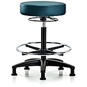 Vinyl Stool without Back - Marine Blue Supernova Vinyl