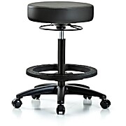Vinyl Stool without Back - High Bench Height Carbon Supernova Vinyl