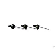 Black Polypropylene Linerless Glass Dropper Assembly
