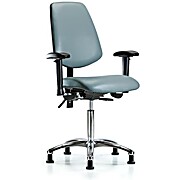 Vinyl Chair Chrome - Medium Bench Height with Storm Supernova Vinyl