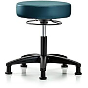 Vinyl Stool without Back - Marine Blue Supernova Vinyl