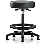 Vinyl Stool without Back - High Bench Height Carbon Supernova Vinyl