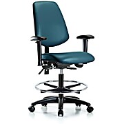 Vinyl Chair - Medium Bench Height with Medium Back, Marine Blue Supernova Vinyl
