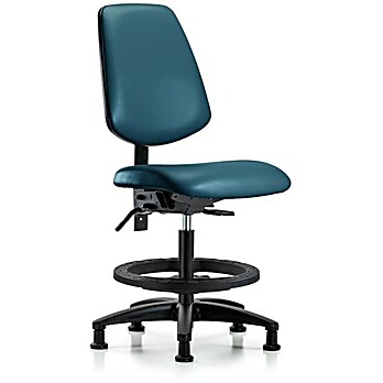 Vinyl Chair - Medium Bench Height with Medium Back, Marine Blue Supernova Vinyl