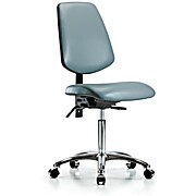 Vinyl Chair Chrome - Medium Bench Height with Storm Supernova Vinyl