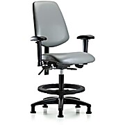 Vinyl Chair - Medium Bench Height with Medium Back, Sterling Supernova Vinyl