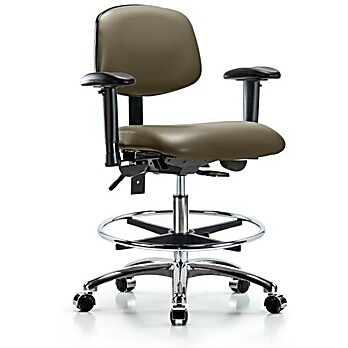 Vinyl Chair Chrome - Taupe Supernova Vinyl