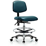 Vinyl Chair Chrome - Marine Blue Supernova Vinyl