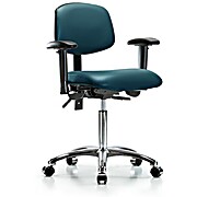 Vinyl Chair Chrome - Marine Blue Supernova Vinyl