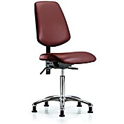 Vinyl Chair Chrome - Medium Bench Height with Borscht Supernova Vinyl
