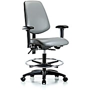 Vinyl Chair - Medium Bench Height with Medium Back, Sterling Supernova Vinyl