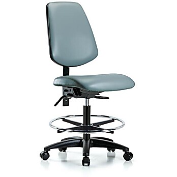 Vinyl Chair - Medium Bench Height with Medium Back, Storm Supernova Vinyl
