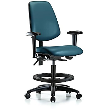 Vinyl Chair - Medium Bench Height with Medium Back, Marine Blue Supernova Vinyl