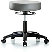 Vinyl Stool without Back - Sterling Supernova Vinyl