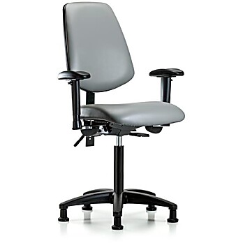 Vinyl Chair - Medium Bench Height with Sterling Supernova Vinyl
