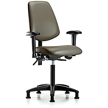 Vinyl Chair - Medium Bench Height with Taupe Supernova Vinyl