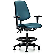Vinyl Chair - Medium Bench Height with Medium Back, Marine Blue Supernova Vinyl