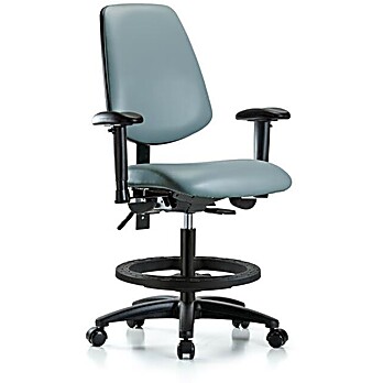 Vinyl Chair - Medium Bench Height with Medium Back, Storm Supernova Vinyl