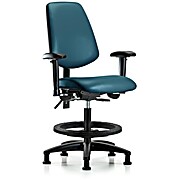 Vinyl Chair - Medium Bench Height with Medium Back, Marine Blue Supernova Vinyl