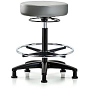 Vinyl Stool without Back - Sterling Supernova Vinyl