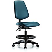Vinyl Chair - Medium Bench Height with Medium Back, Marine Blue Supernova Vinyl