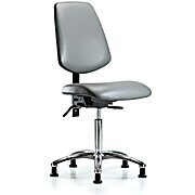 Vinyl Chair Chrome - Medium Bench Height with Sterling Supernova Vinyl