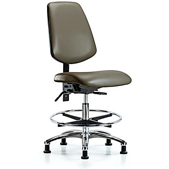 Vinyl Chair Chrome - Taupe Supernova Vinyl