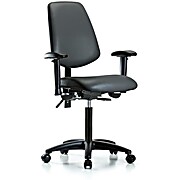 Vinyl Chair - Medium Bench Height with Carbon Supernova Vinyl