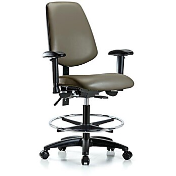 Vinyl Chair - Medium Bench Height with Medium Back, Taupe Supernova Vinyl