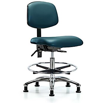 Vinyl Chair Chrome - Marine Blue Supernova Vinyl