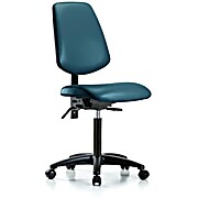 Vinyl Chair - Medium Bench Height with Marine Blue Supernova Vinyl