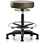 Vinyl Stool without Back - Marine Blue Supernova Vinyl