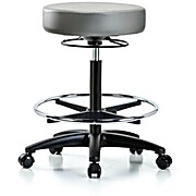 Vinyl Stool without Back - Sterling Supernova Vinyl