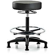Vinyl Stool without Back - Carbon Supernova Vinyl