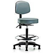 Vinyl Stool with Back - Storm Supernova Vinyl