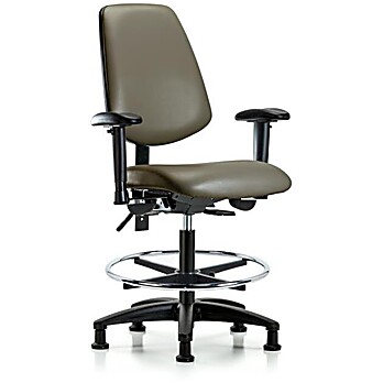 Vinyl Chair - Medium Bench Height with Medium Back, Taupe Supernova Vinyl