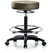 Vinyl Stool without Back - Marine Blue Supernova Vinyl