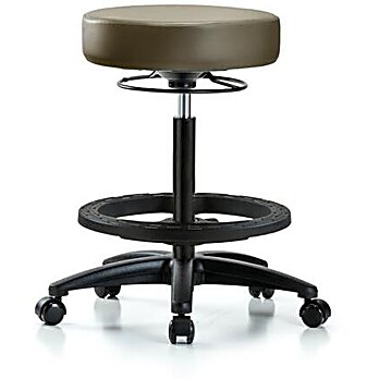 Vinyl Stool without Back - High Bench Height Marine Blue Supernova Vinyl